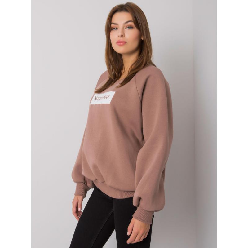 Dámská mikina s kapucí JORDY tmavě béžová 