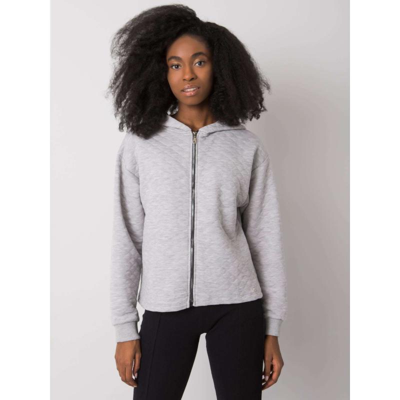 Dámská mikina melanžová prošívaná MELANIE šedá  
