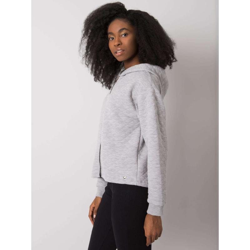Dámská mikina melanžová prošívaná MELANIE šedá  