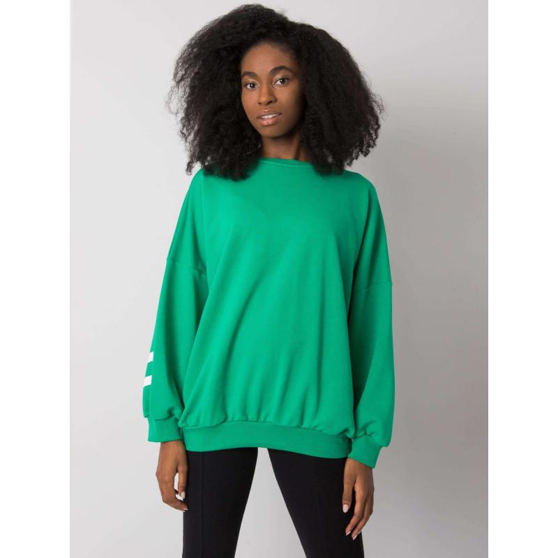 Női nyomtatott kapucnis pulóver BROOKE zöld