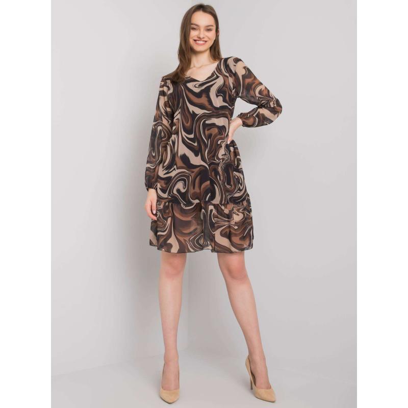 Női fodros ruha BURANO fekete