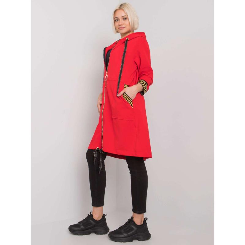 Női kapucnis pulóver LISBON piros