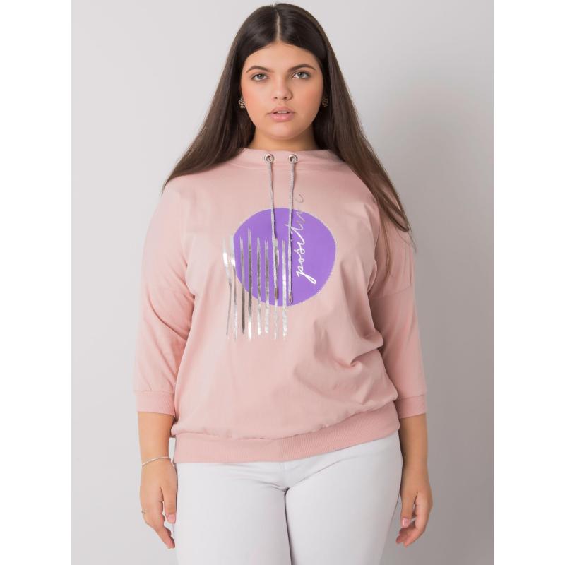 Dámská halenka plus size BELLA růžová