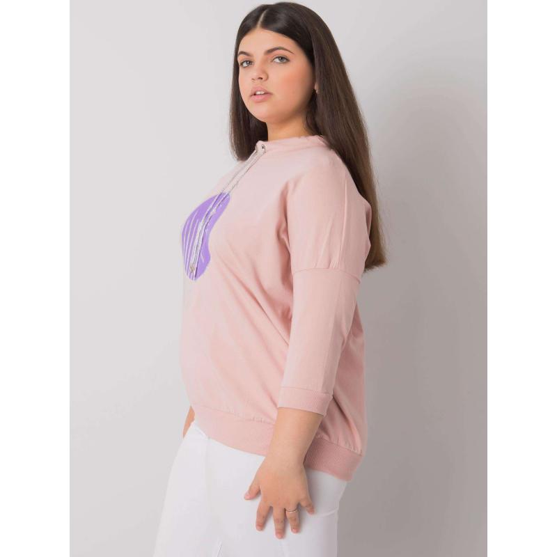 Dámská halenka plus size BELLA růžová