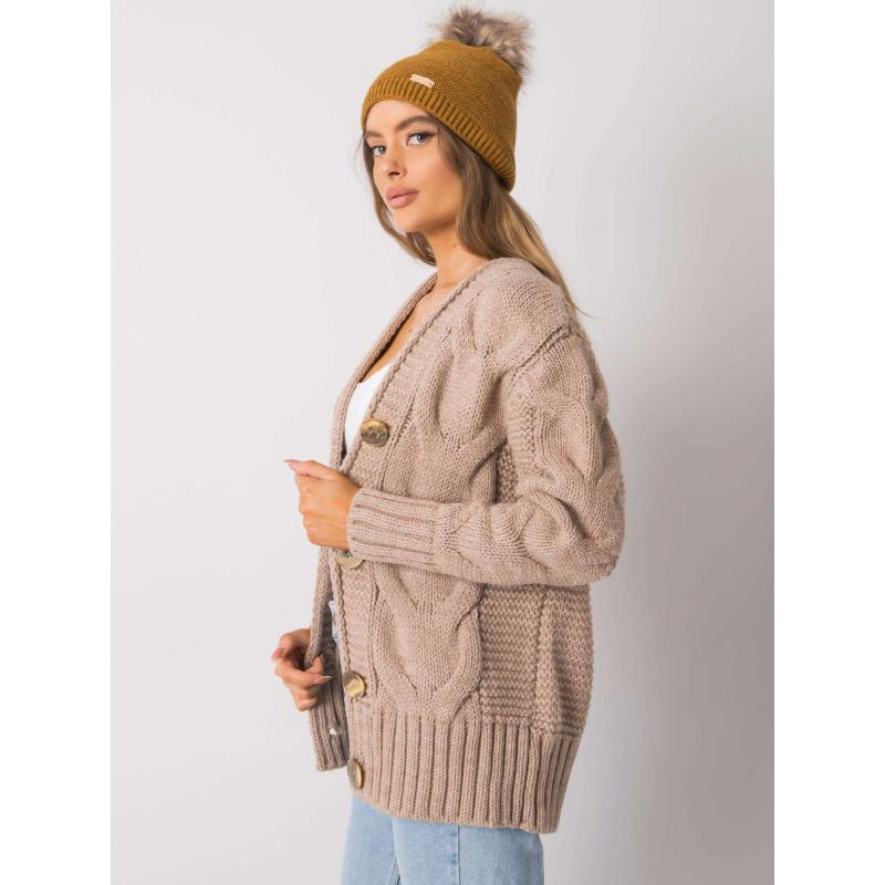 Dámská čepice RUE PARIS hořčicová 