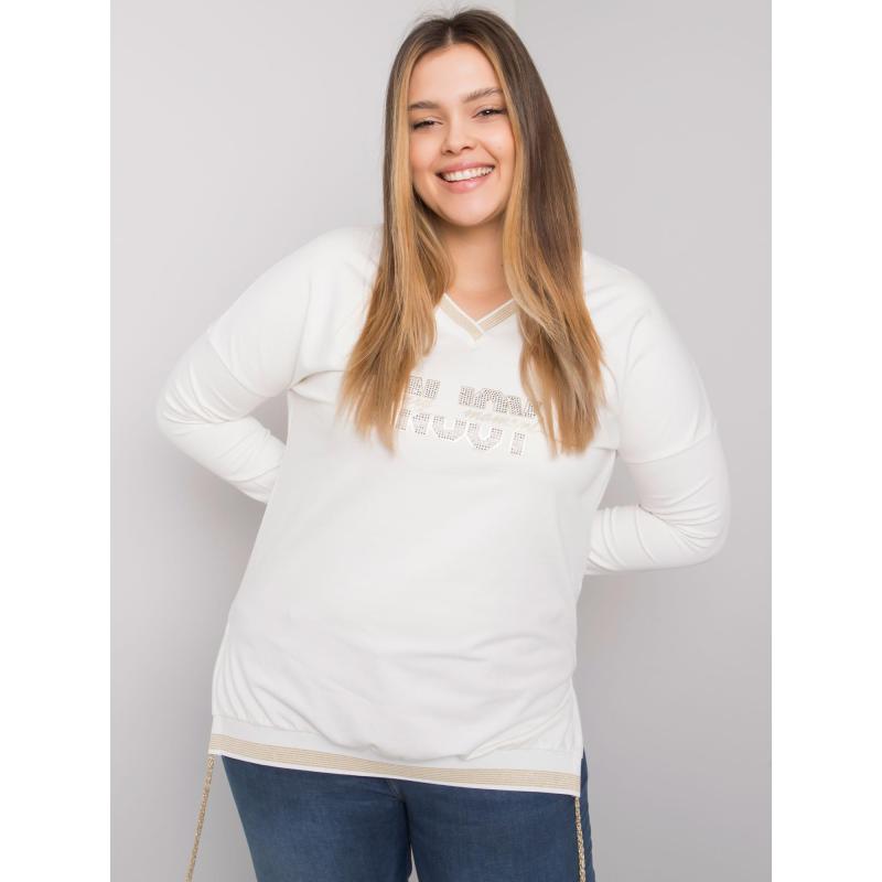 Dámska blúzka plus size LILA ecru