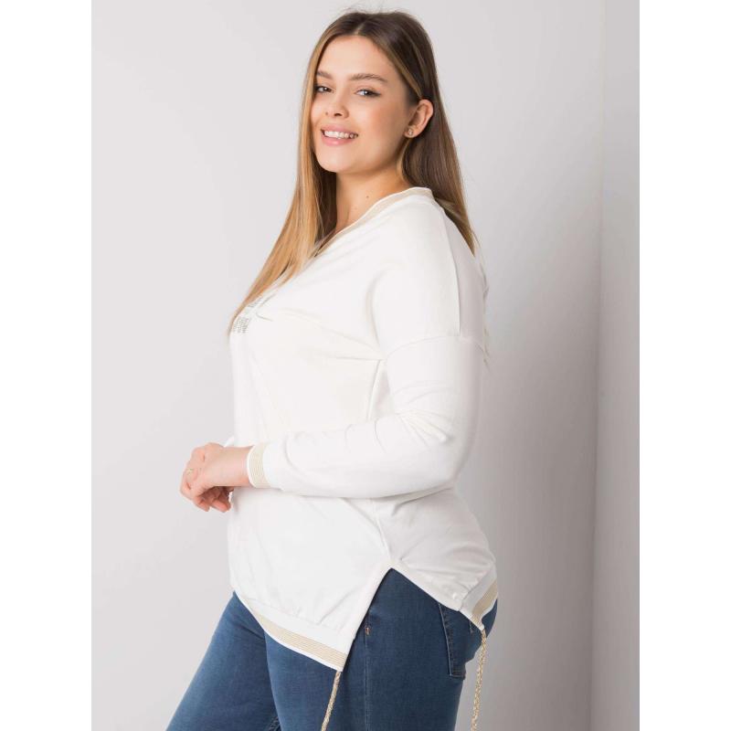 Női plus size blúz LILA ecru