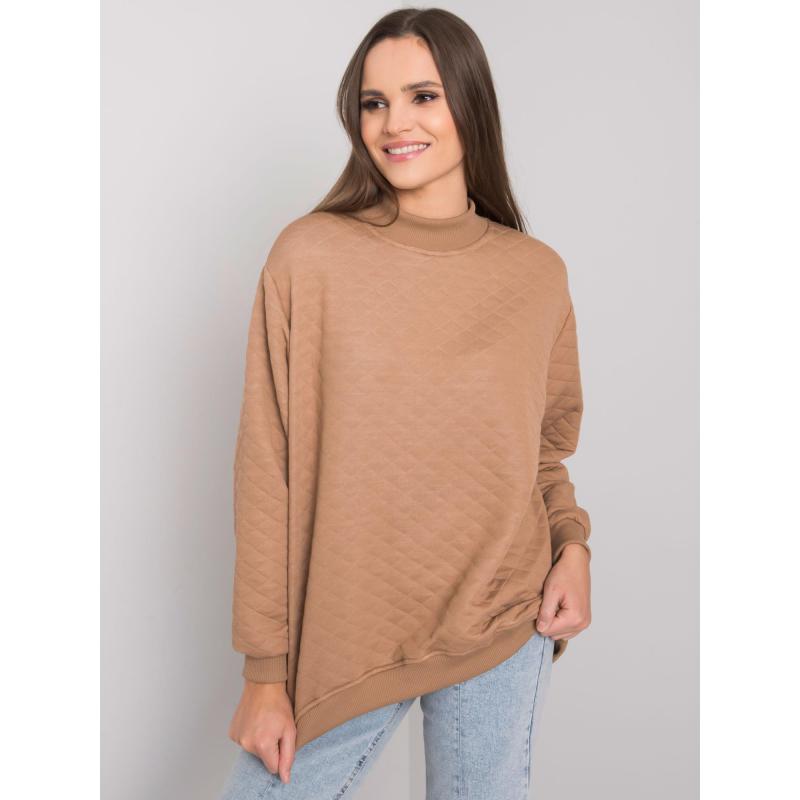 Dámská mikina CHLOE prošívaná hnědá