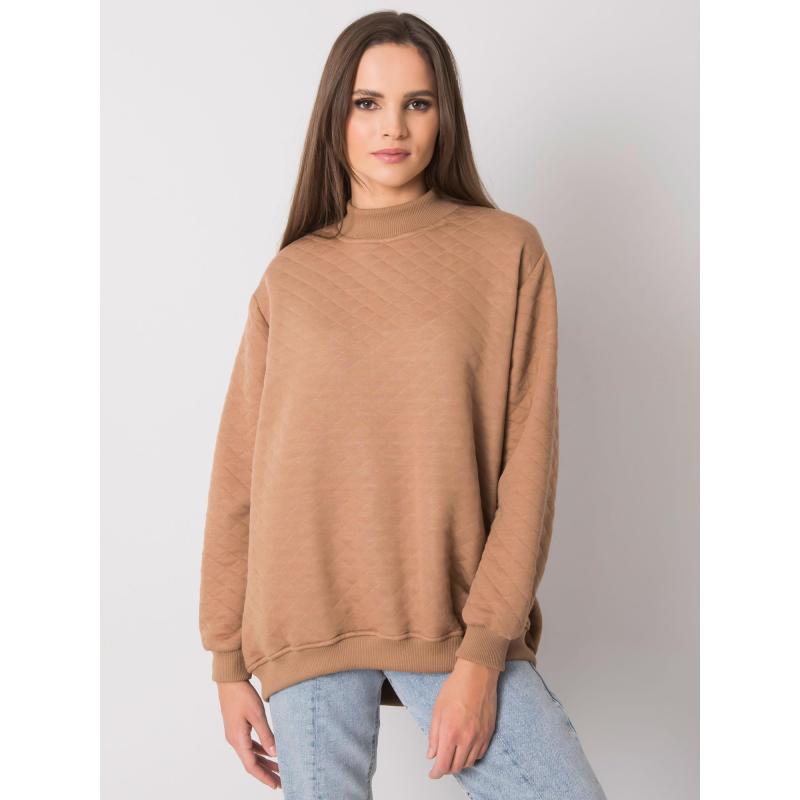 Dámská mikina CHLOE prošívaná hnědá