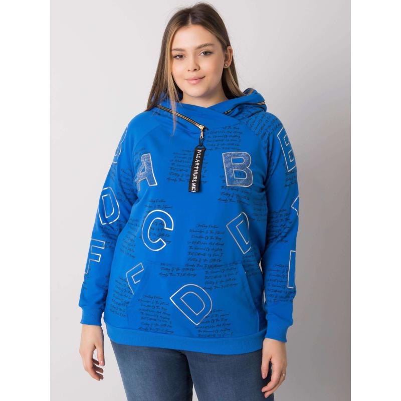 Dámská mikina plus size ADELE tmavě modrá 