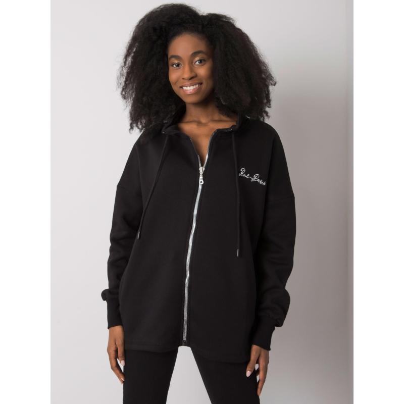 Női kapucnis pulóver Jasmine RUE PARIS fekete