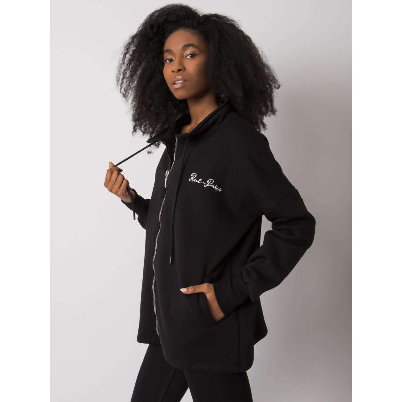 Női kapucnis pulóver Jasmine RUE PARIS fekete