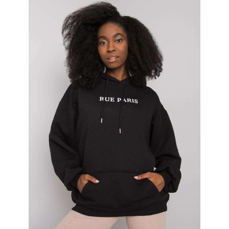 Női steppelt pulóver Hanna RUE PARIS fekete