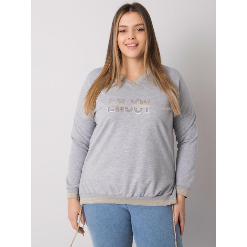 Dámská halenka plus size LILA šedá 