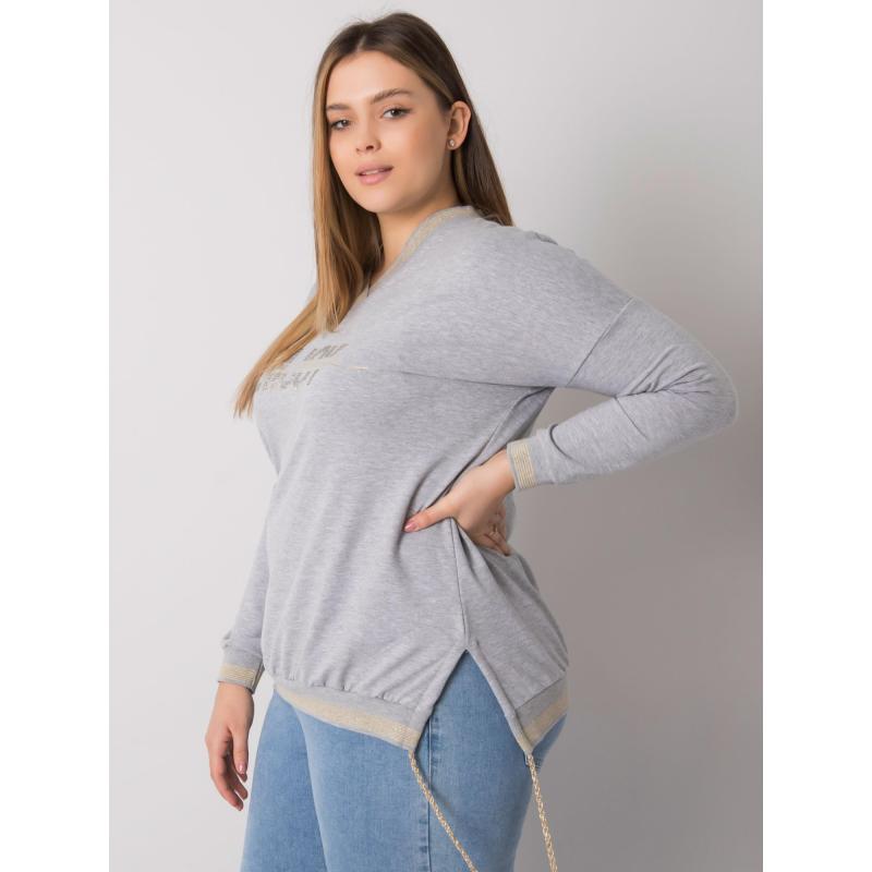 Dámská halenka plus size LILA šedá 