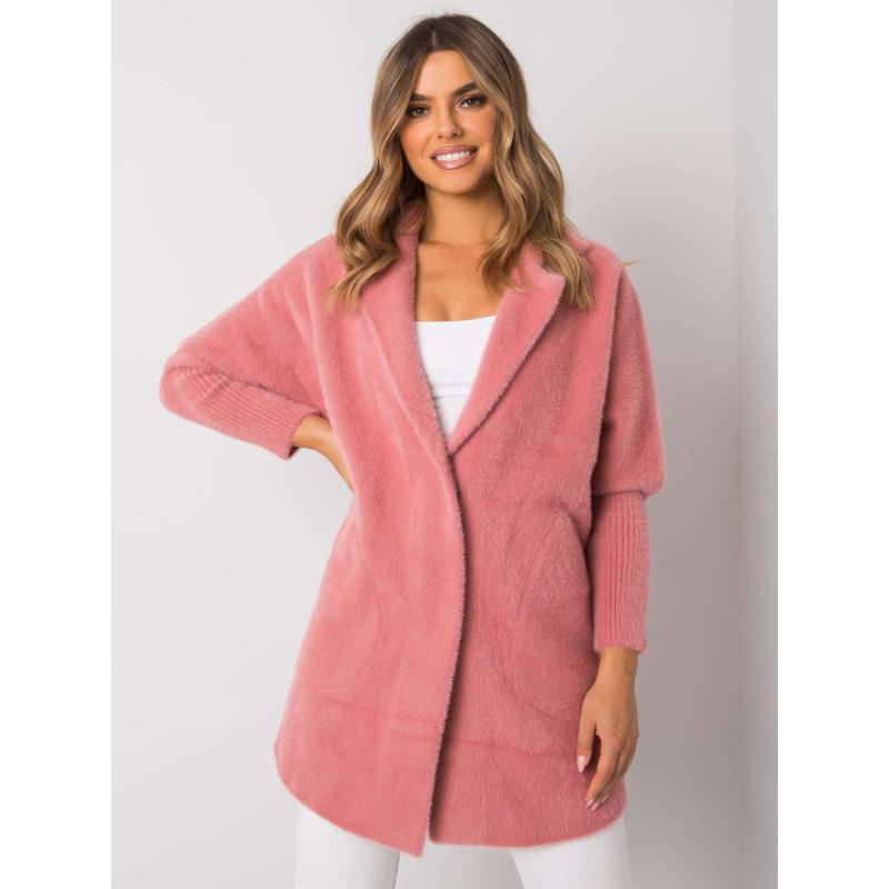 Dámský kabát z alpaky NORA růžový 