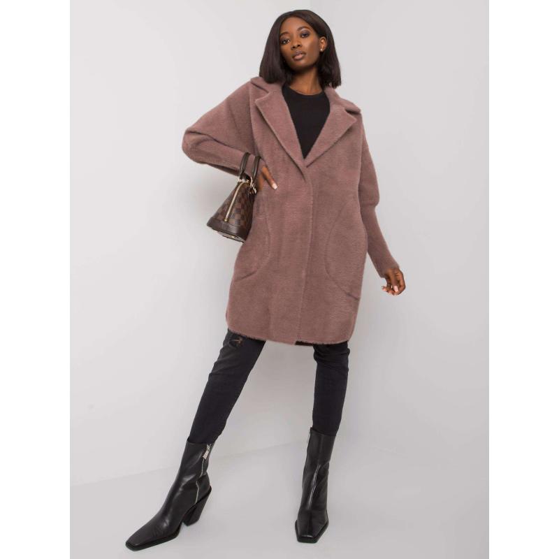 Dámský kabát z alpaky NORA fialový 