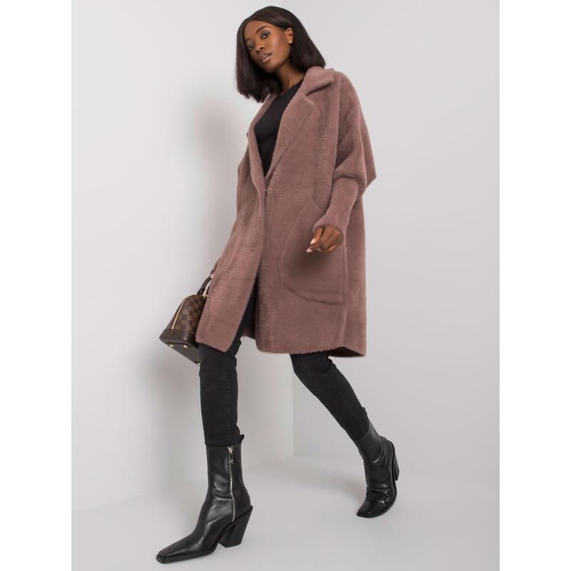 Dámský kabát z alpaky NORA fialový 