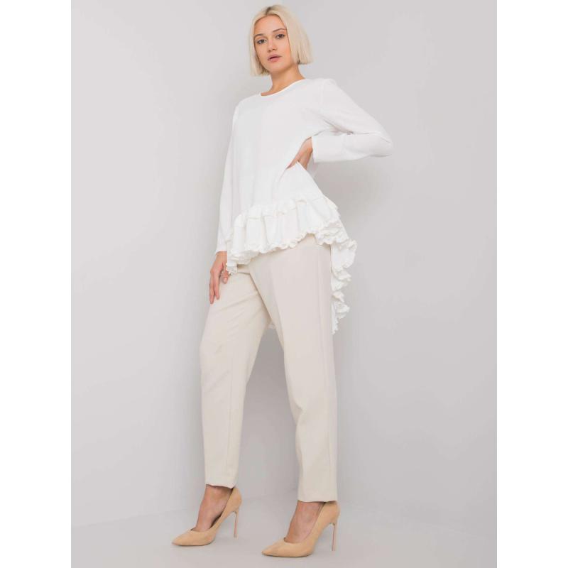 Női blúz fodros Tracy RUE PARIS fehér