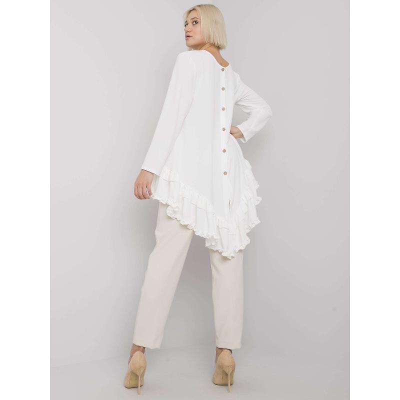 Női blúz fodros Tracy RUE PARIS fehér