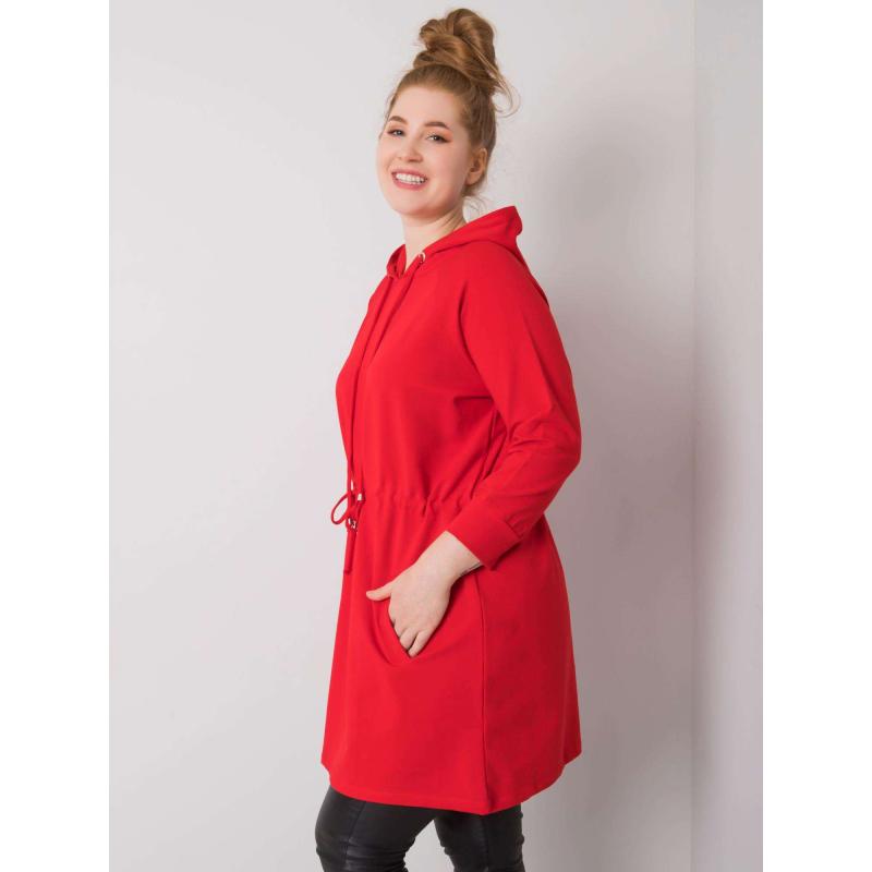 Dámská mikina plus size NORINA červená 
