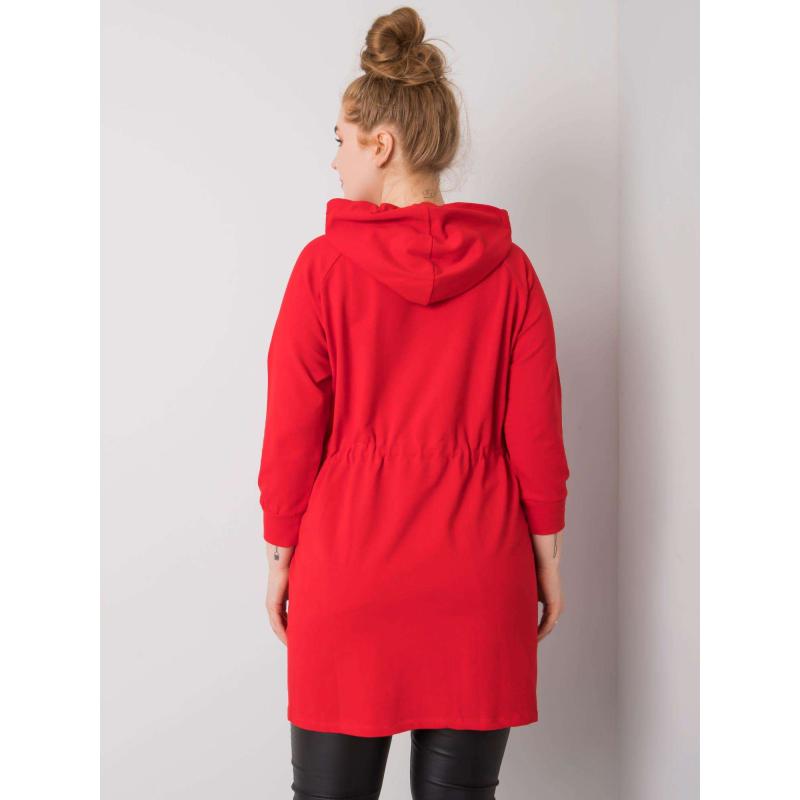 Dámská mikina plus size NORINA červená 