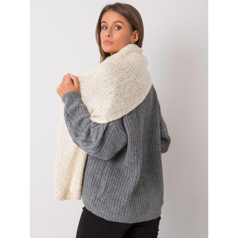 Női sál aranyszállal PAUL ekrü színben