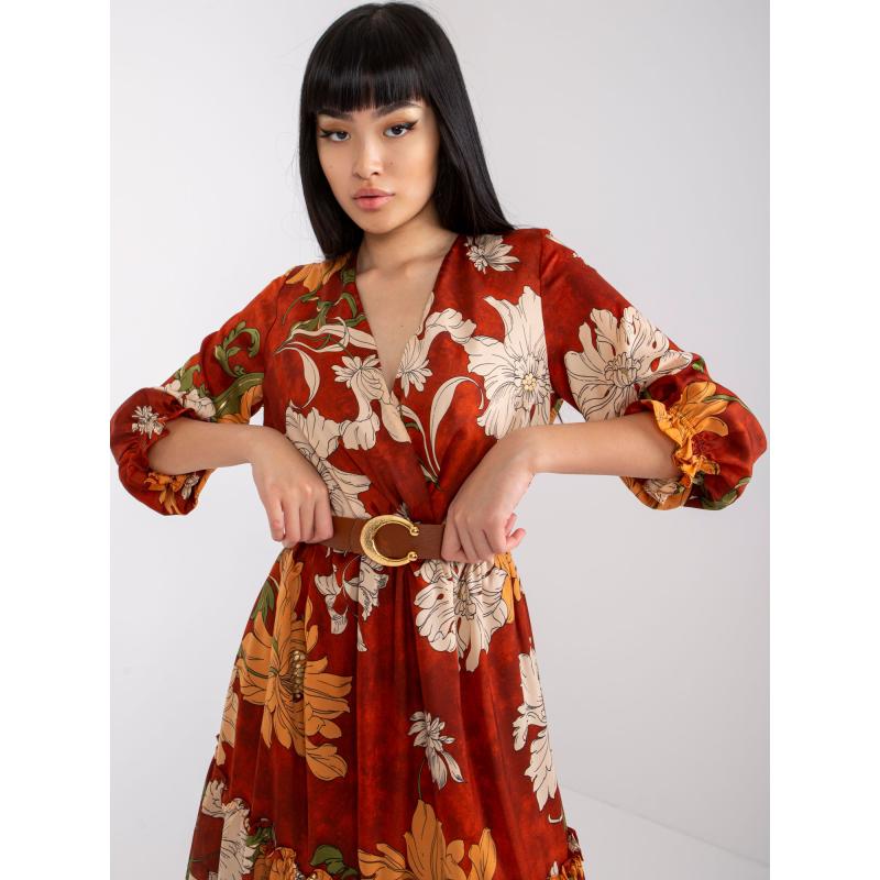 Dámské šaty s páskem PENSACOLA světle hnědé 