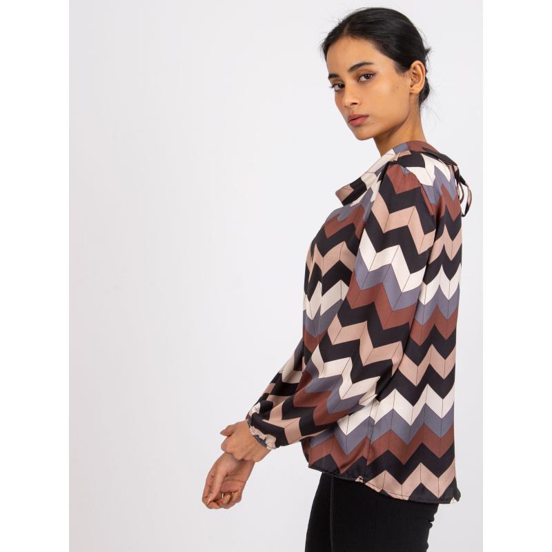 Női mintás blúz SILESIA fekete