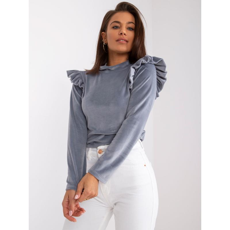 Dámská halenka s volánky Eugenie šedá 