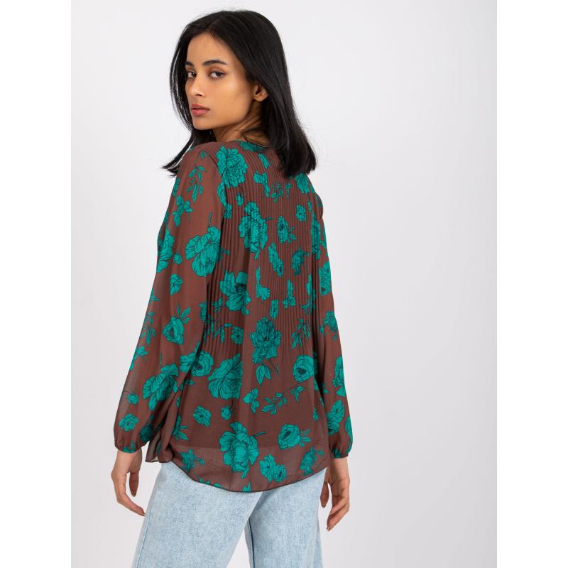 Dámska blúzka LIANA hnedo-zelená