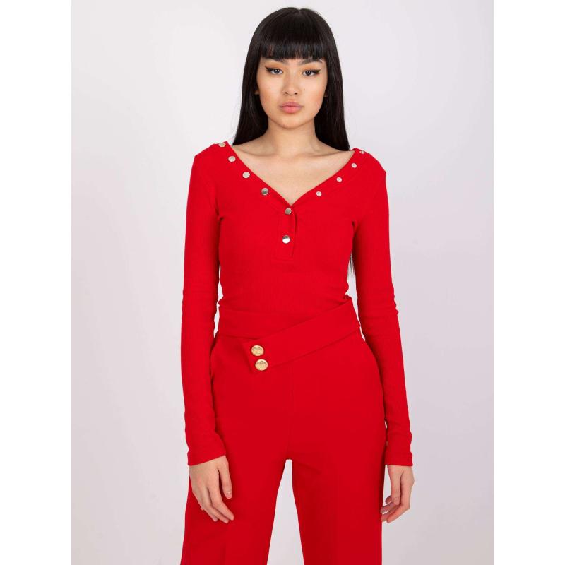 Dámská halenka s proužky Tracy RUE PARIS červená 