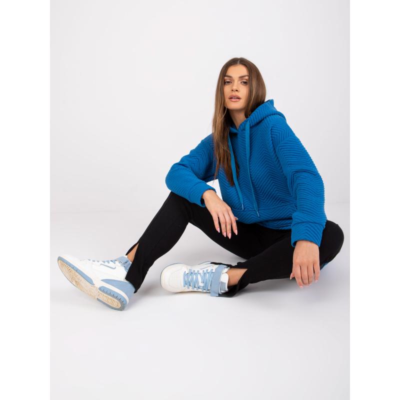 Női kenguru pulóver Atlanta RUE PARIS sötétkék