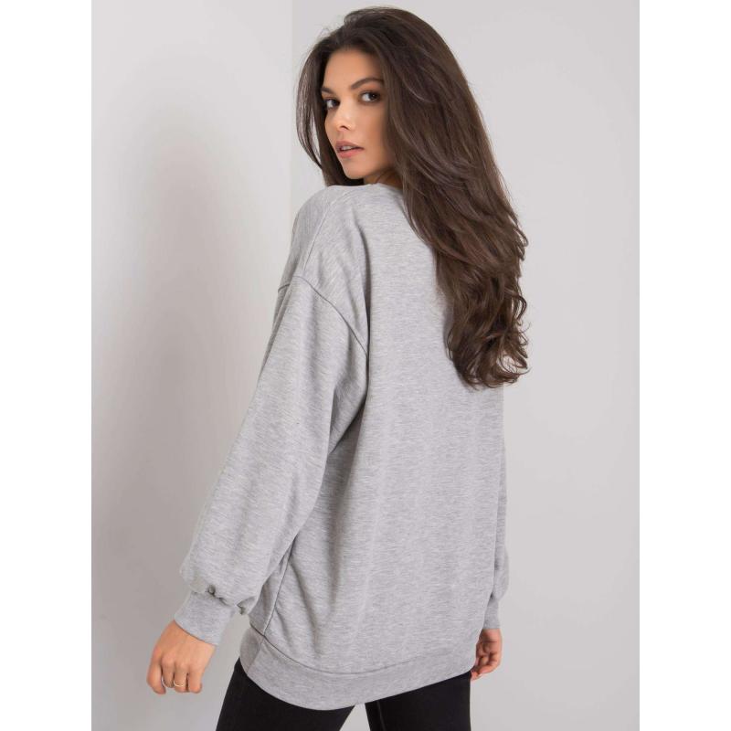 Női nyomtatott pulóver BASILE szürke