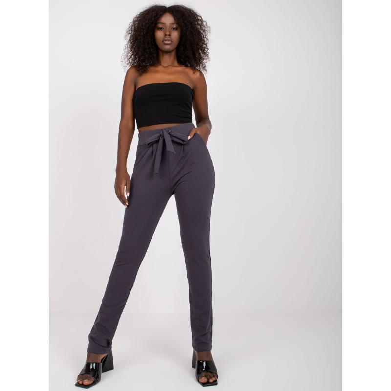 Dámské tepláky s vysokým pasem Santos RUE PARIS šedé