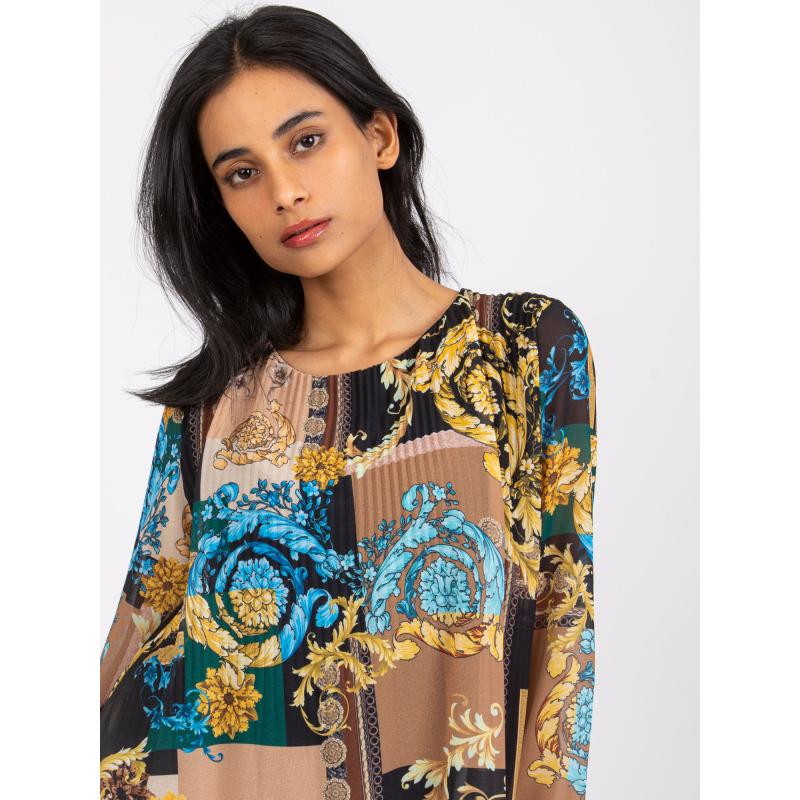 Dámska blúzka s potlačou AMAYA čierno-béžová