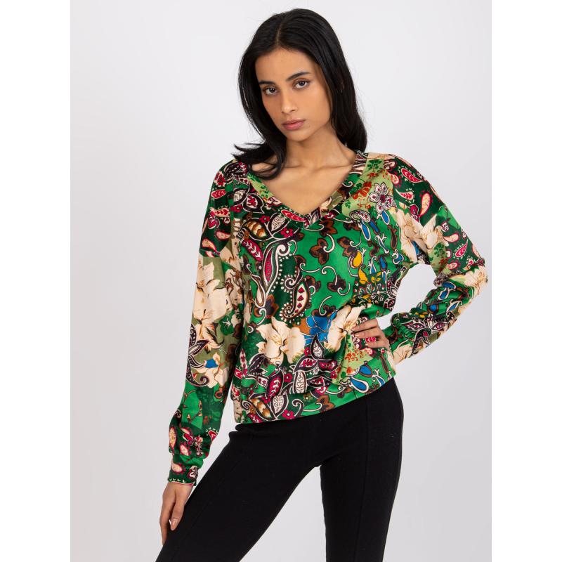 Dámská halenka s řetízkem vzorovaná NICOLA zelená 