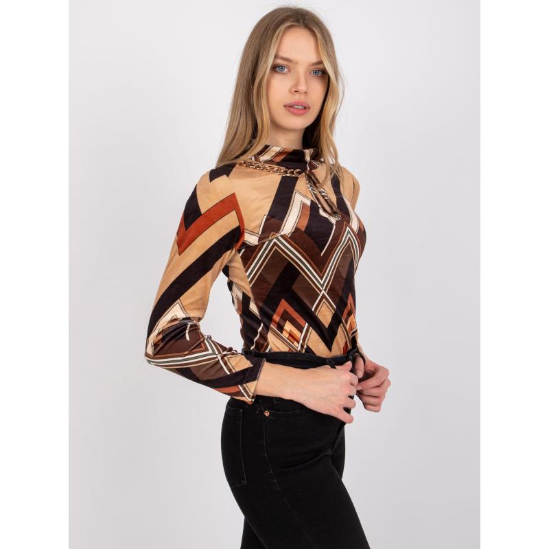 Dámská halenka PARI hnědo-béžová 