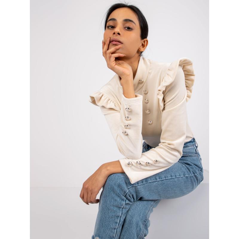 Dámská halenka s ozdobnými knoflíky CAPRI béžová 