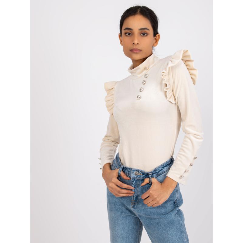 Dámská halenka s ozdobnými knoflíky CAPRI béžová 