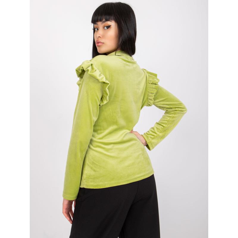 Női fodros blúz EUGEINE világoszöld