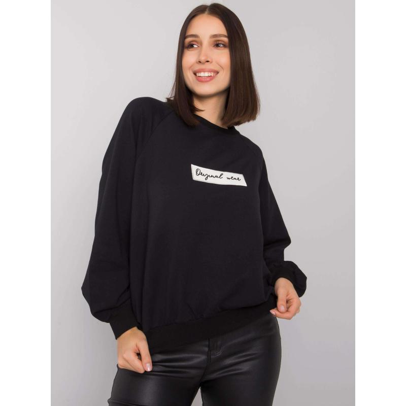 Dámská mikina s kapucí plus size HARIETTE černá  