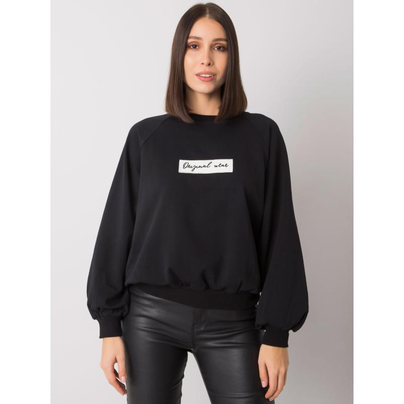 Dámská mikina s kapucí plus size HARIETTE černá  