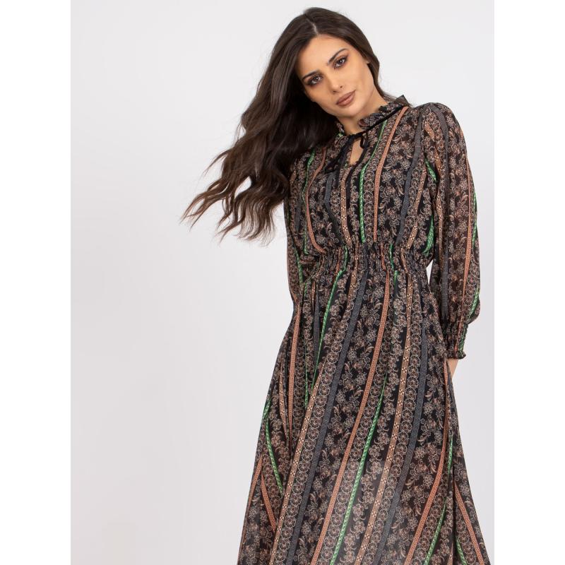 Női mintás ruha AVA fekete