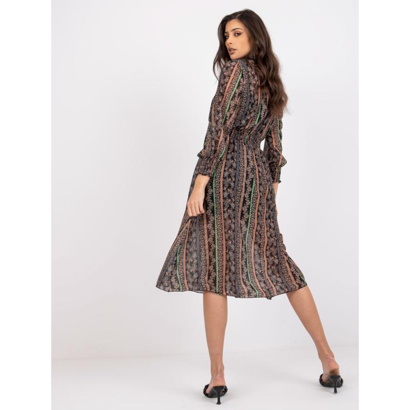 Női mintás ruha AVA fekete