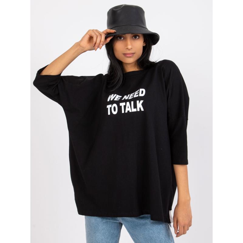 Női blúz Olivia mintás RUE PARIS fekete