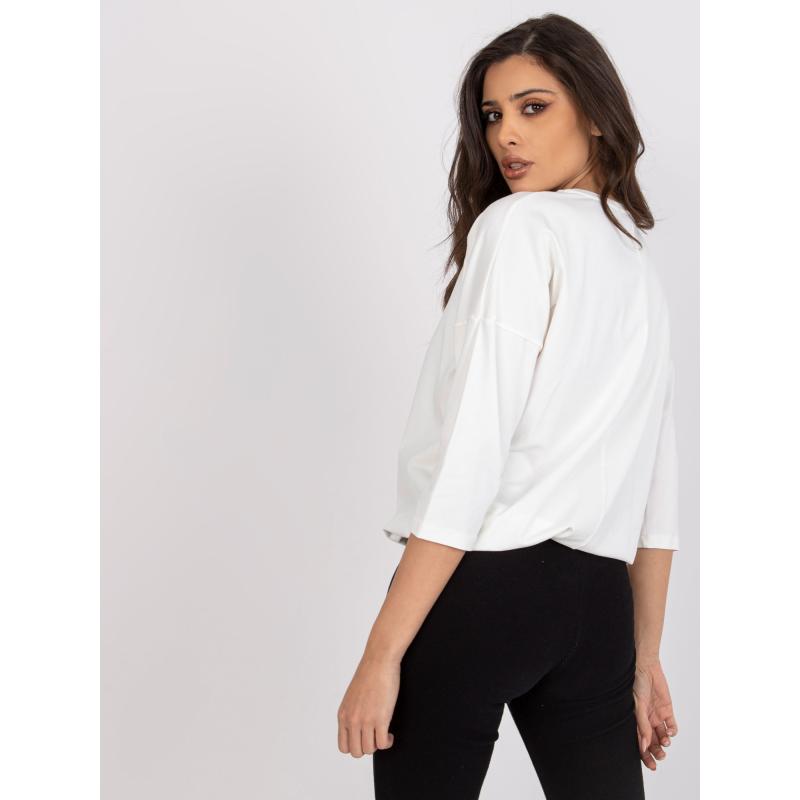 Női nyomtatott blúz Domenica RUE PARIS ecru színben