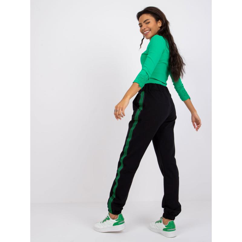 Női szegélyezett nadrág Sabrina RUE PARIS fekete