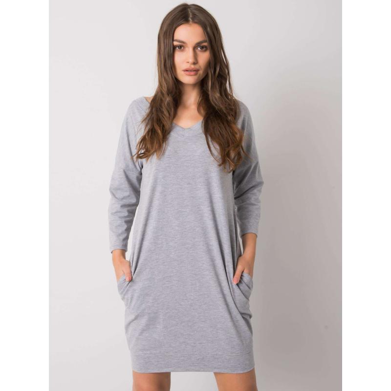 Dámské šaty bavlněné ABIJAH šedé  