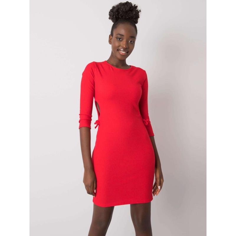 Dámske pruhované šaty ZOEY červené